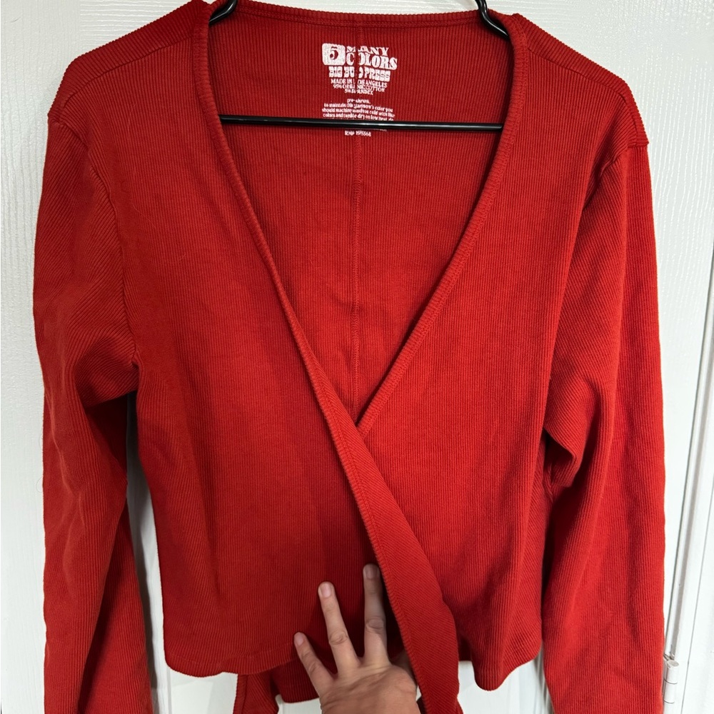 Big Bud Press Women's Red Wrap Blouse